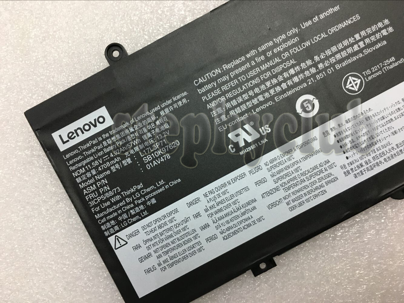 New Genuine L17M3P71 Battery for Lenovo ThinkPad T480s L17L3P71 01AV478