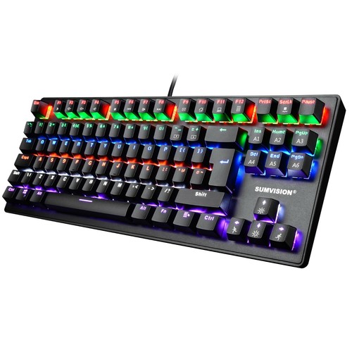 Sumvision Acies mechanische LED Gaming USB Tastatur für PC Laptop Xbox One PS4 - Bild 3 von 4