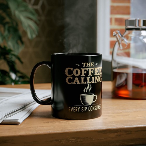 The Coffee Calling Every Sip Consumes Tasse Gothic Liebhaber Design (11 Unzen & 15 oz.) - Bild 8 von 12