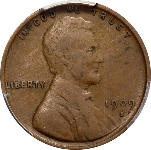 1909-S VDB LINCOLN CENT GRADED VF-20 by PCGS HOUSED IN GOLD LABEL HOLDER **NICE*