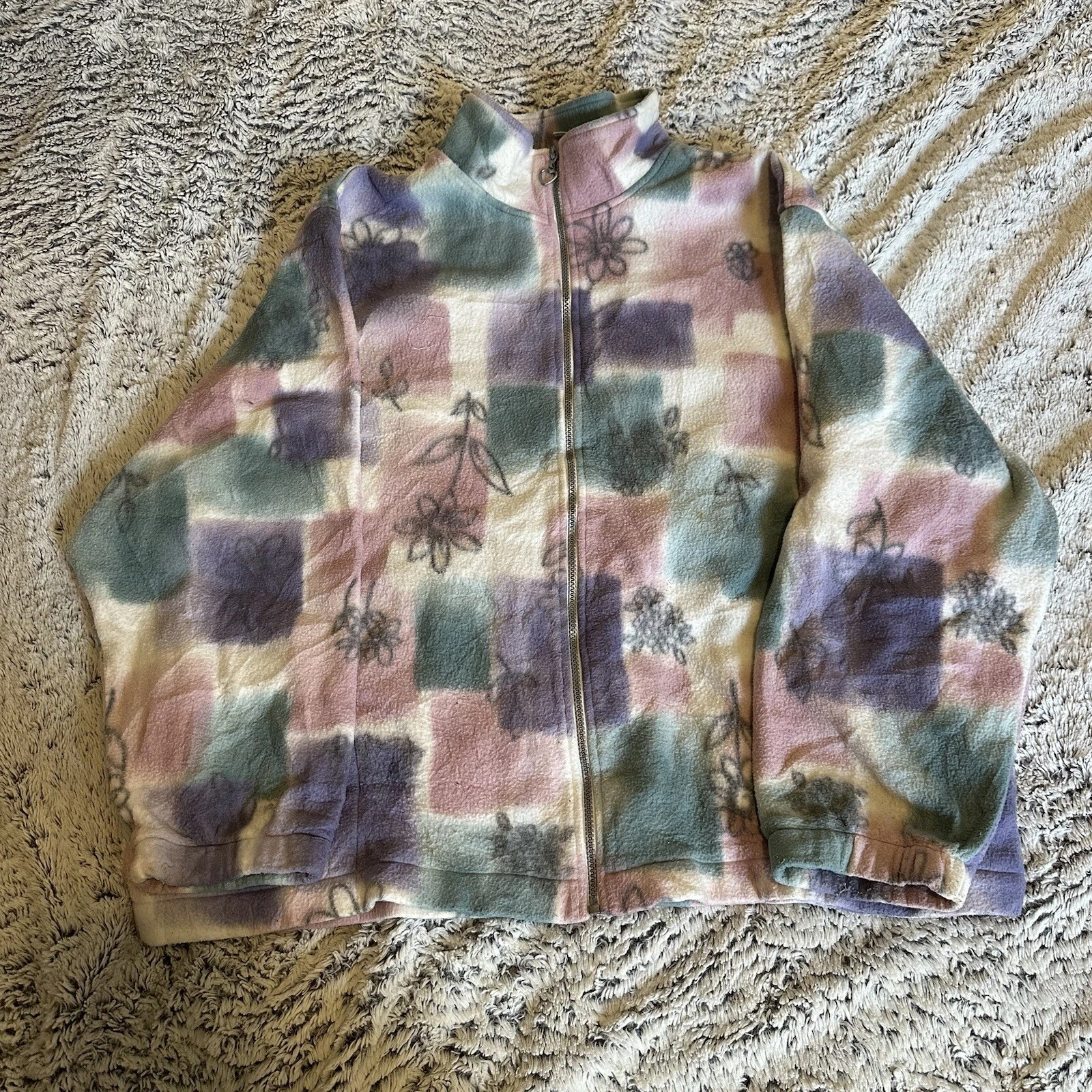 Green patterned fleece