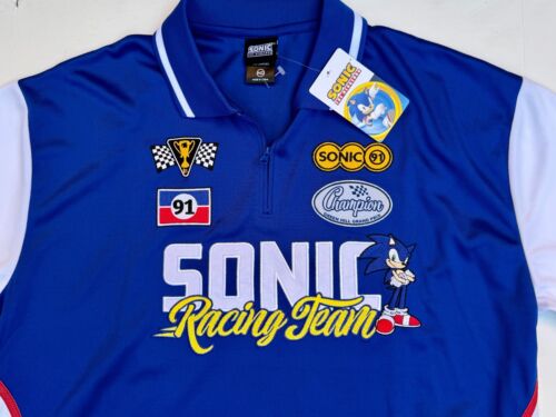 Sonic the Hedghog Racing Team Quarter Zip Shirt Sizes MED/LG Available NWT - Picture 3 of 6