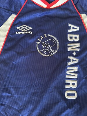 Vintage 90's Ajax Amsterdam Jersey Umbro Sz Extra Small Preowned