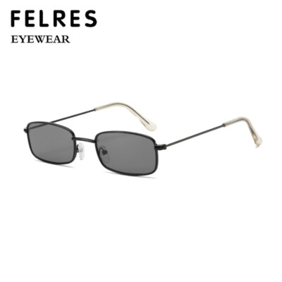 Metal Square Sunglasses Men Women Small Frame Outdoor  display picture 2