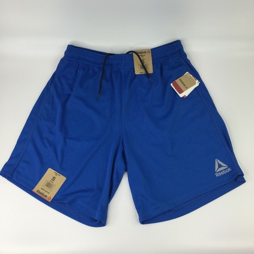 Reebok Men's Athletic Drawstring Shorts Dark Blue/Grey L