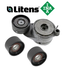 Belt Tensioner Assembly & Idler Pulley 3pcs OEM for Mercedes GL350 ML350 Bluetec