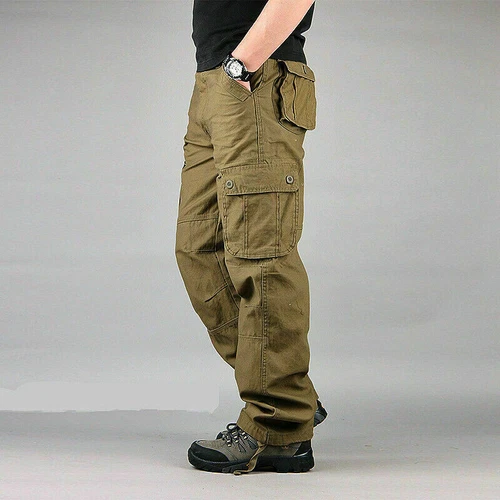 Men's   Outdoor Pocket Pants Tactical Cargo Army Work Trousers Plus Size - Picture 17 of 27