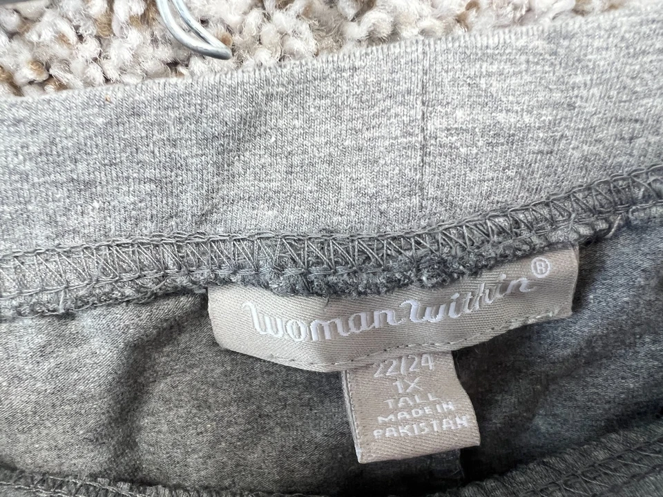 Leggings Mujer Interior Gris Floral Bordado Pull On Para Mujer Talla Grande 22/24 T Foto 2 de 4