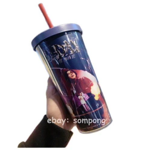 Vaso BTS SUGA Agust Tour D-DAY 2024 taza fría regalo linda película limitada 22 oz.