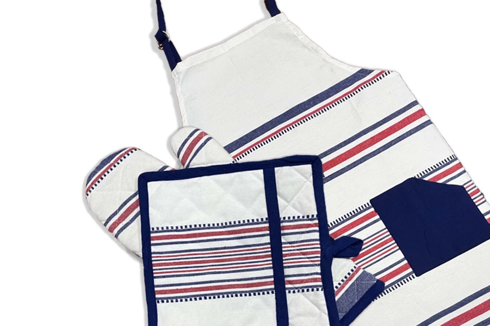 DELANTERO, GUANTE DE HORNO, SOPORTE Y JUEGO DE TOALLAS DE COCINA DE 4 PIEZAS PAQUETE - TEXTILES NUEVOS Foto 3 de 4