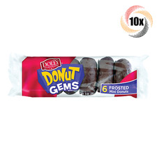 Full Box 10x Pack Dolly Madison Bakery Donut Gems Frosted Mini Donuts 3oz