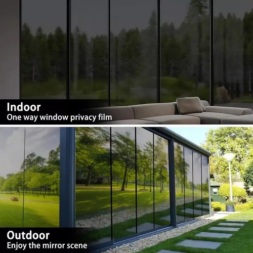 NEW One Way Mirror Window Film Heat UV Reflective Privacy Tint Fit Office Home - Picture 8 of 22