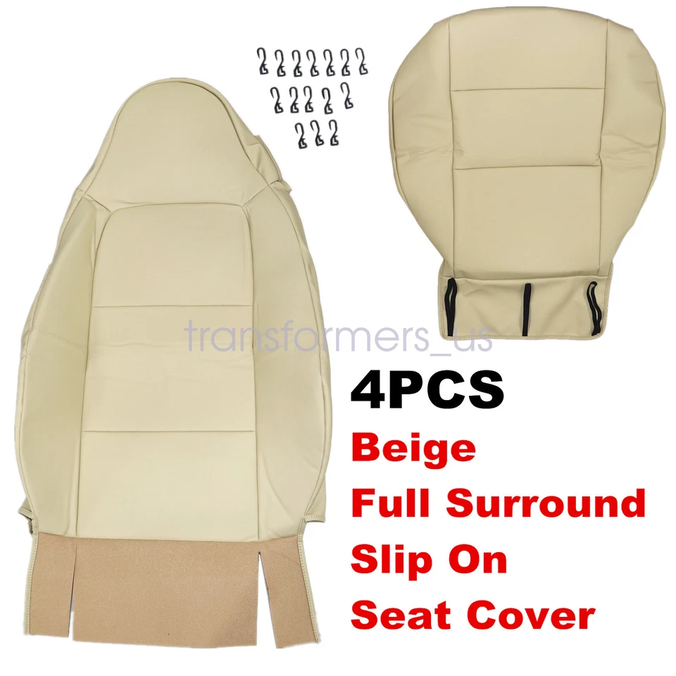 1996 1997-2002 para BMW Z3 BEIGE 2 FUNDAS DE ASIENTO DELANTERAS DE CUERO conductor y pasajero Foto 4 de 4