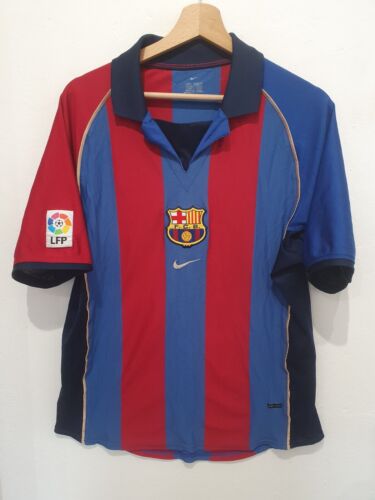 FC BARCELONA 2001 2002 SIZE S / M NIKE JERSEY SHIRT FOOTBALL SOCCER TRIKOT RARE - Picture 1 of 11