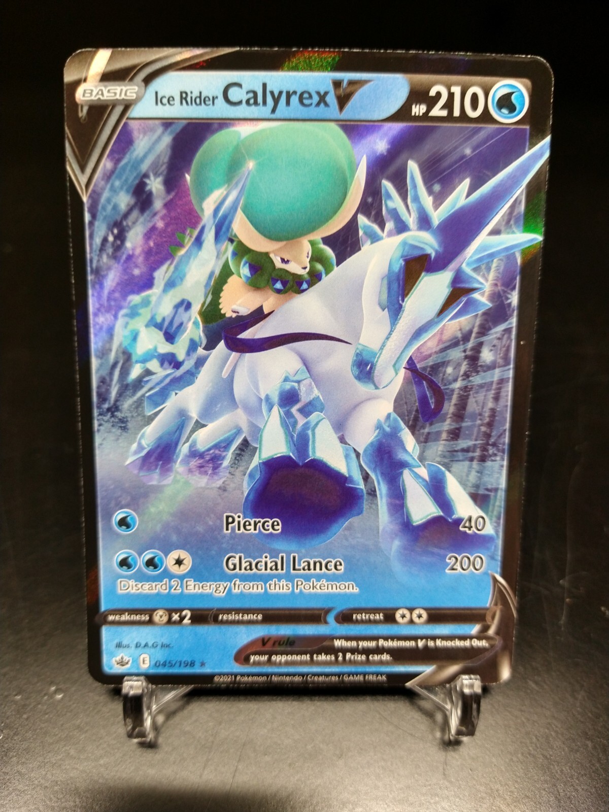 Ice Rider Calyrex V 045/198 Chilling Reign NM-M Ultra Rare Pokemon TCG Card