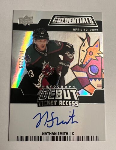 22-23 UD CREDENTIALS #DTAA-NS DEBUT TICKET ACCESS AUTOGRAPH NATHAN SMITH 115/299 - Picture 1 of 2