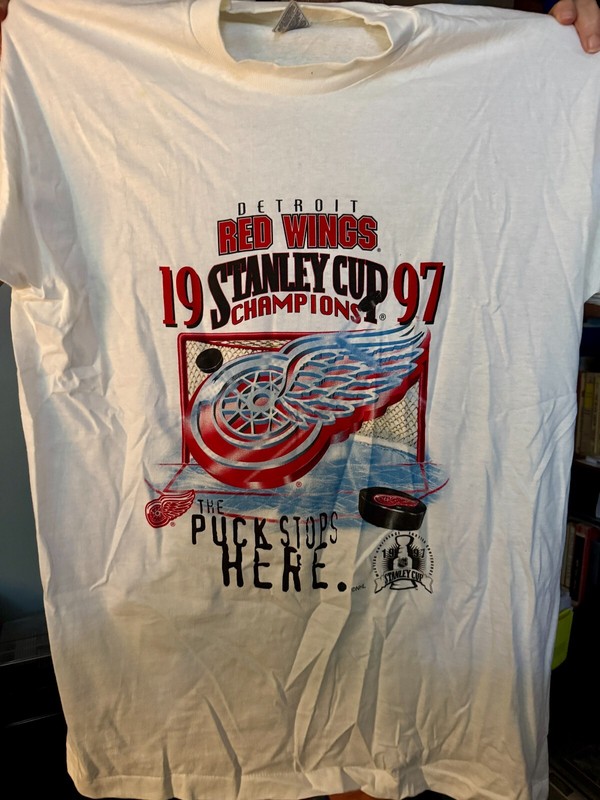 DETROIT RED WINGS 1997 STANLEY CUP T-SHIRT 2XL