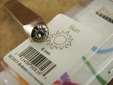 "Sun Flames" 1/4"-6mm-Large Stamp-Metal-Hardened Steel-Gold Silver Bars B107 