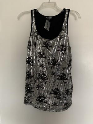 トップス 00s L.G.B. skull tank top camisole y2k 2000s Skull Wing Print Tank Tops Cyber Grunge Y2K Graphic