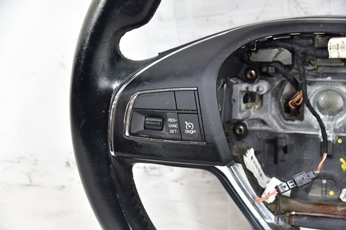 💎 14-21 MASERATI GHIBLI BLACK LEATHER WRAPPED STEERING WHEEL W/ CONTROLS - Picture 6 of 24