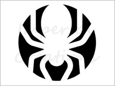 Spider Silhouette Stencil Halloween Pumpkin Carving 8.5"x11" Reusable Sheet S741