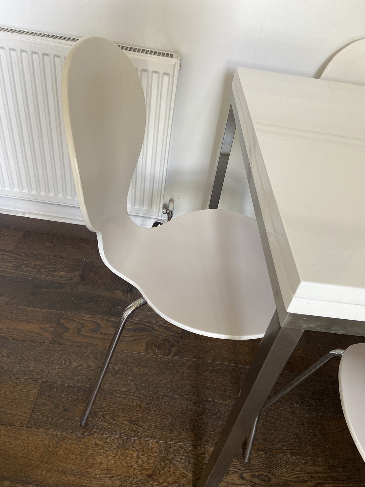 Dwell Dining Table White Gloss & Chairs Extendable Table eBay