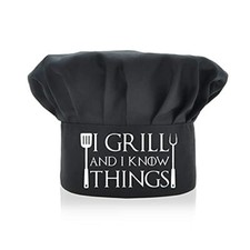 AGMdesign Funny Chef Hat, I Grill and I Know Things, Adjustable Kitchen
