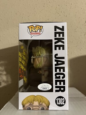 ZEKE YEAGER FUNKO POP AUTO/QUOTE BY JASON LIEBRECHT JSA CERT HOT