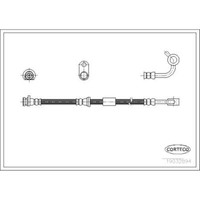 Corteco Bremsschlauch Vorne Links FüR Honda Civic VI Hatchback Coupe 19032894