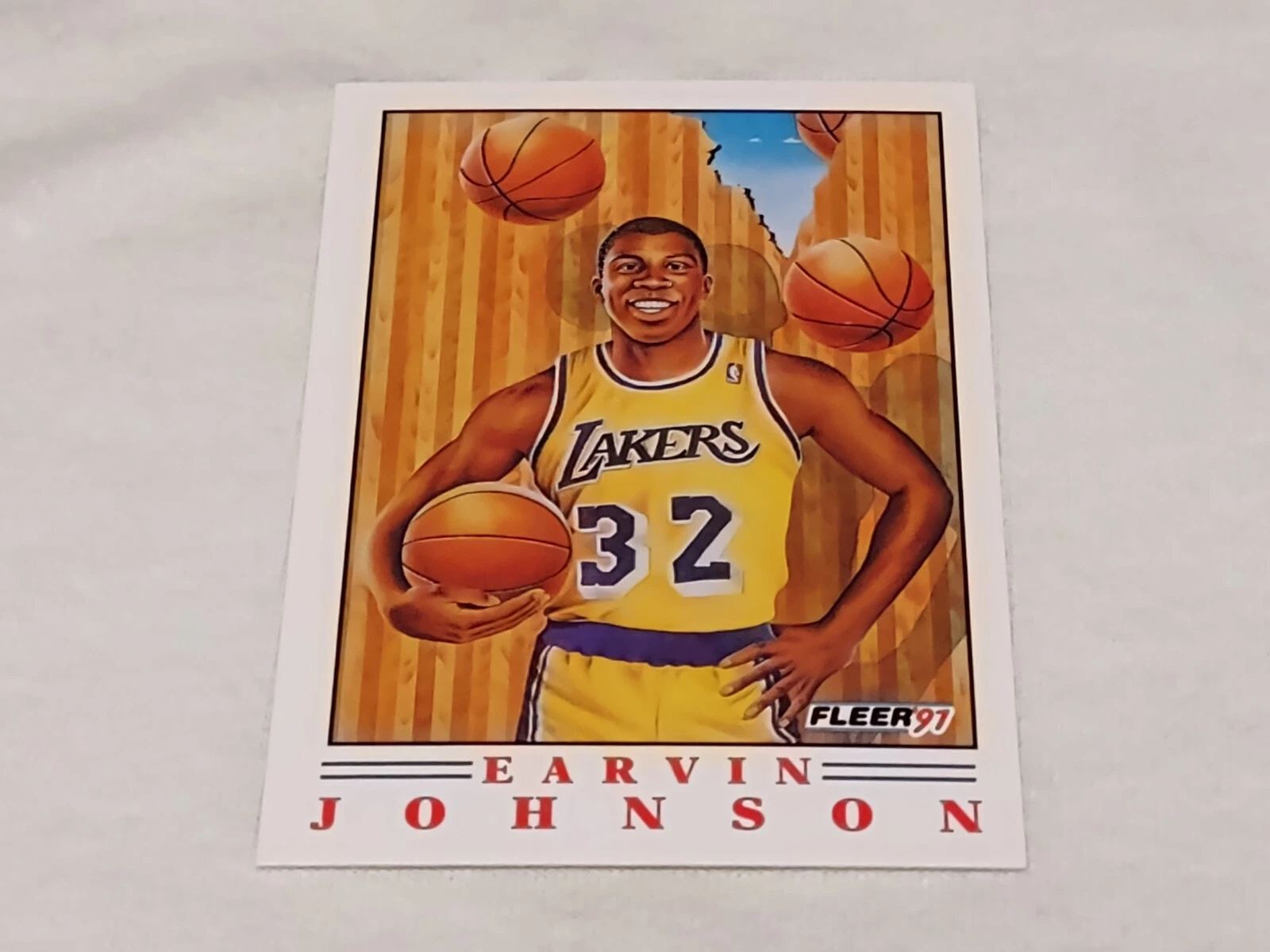 Magic Johnson 1991-92 Fleer Pro-Visions #6 Insert Los Angeles Lakers