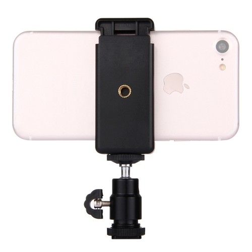 PULUZ 1/4 inch Hot Shoe Tripod Head + Tripod Stand Clamp For Smart Phones - Picture 2 of 8