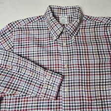 Brooks Brothers 1818 Regent Shirt Men's Large Plaid Check Button Up Read 