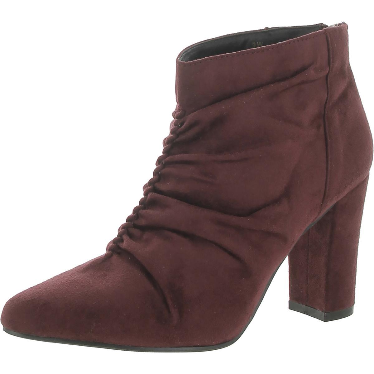 Женские ботильоны из искусственной замши Beacon Kristen красного цвета шириной 9 см C D W BHFO 7126 2290₽