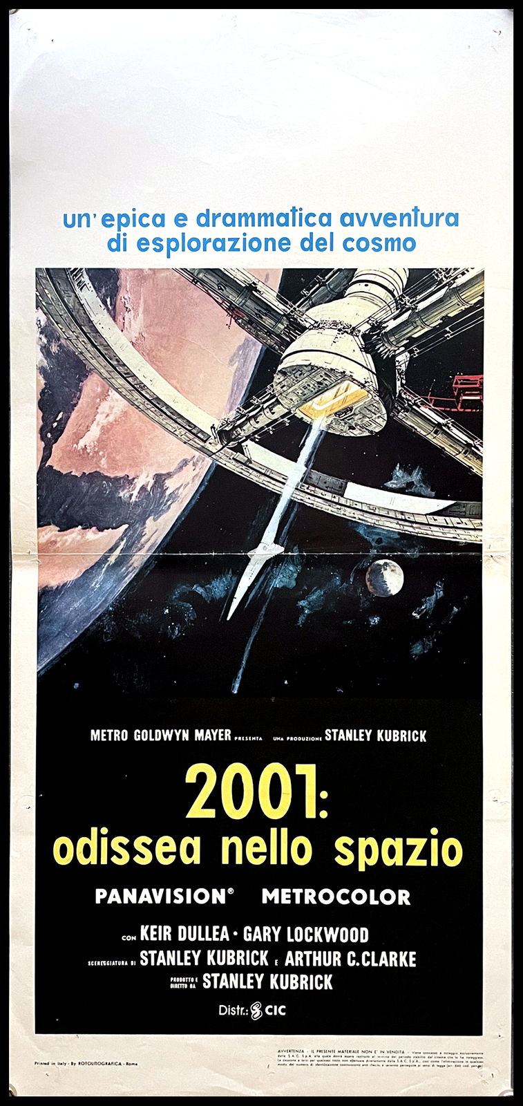 Locandina originale film 2001: Odissea nello spazio (1968) - Regia di Stanley Kubrick