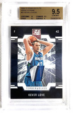 BGS 9.5 GEM MINT 2009 KEVIN LOVE ELITE SERIES PRIME JERSEY PATCH SP #D /50 G1201