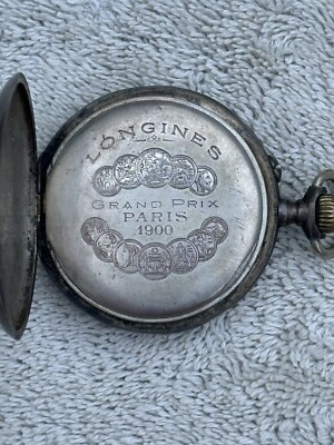 Antique Longines Pocket Watch in .800 Silver Case 1900 Grand Prix