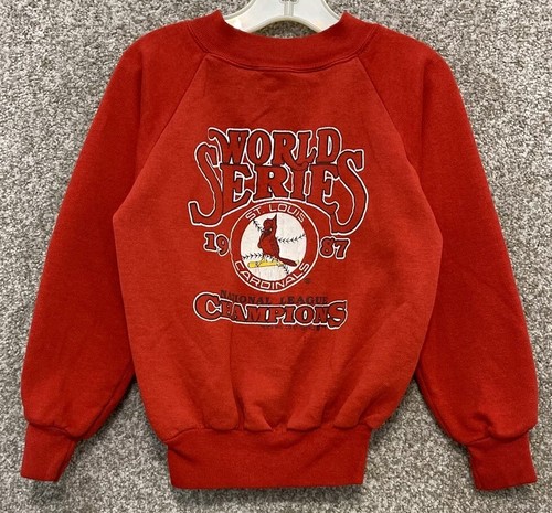 Vintage 80s 1987 St. Louis Cardinals World Series Sweatshirt YOUTH Size Small - Picture 12 of 12