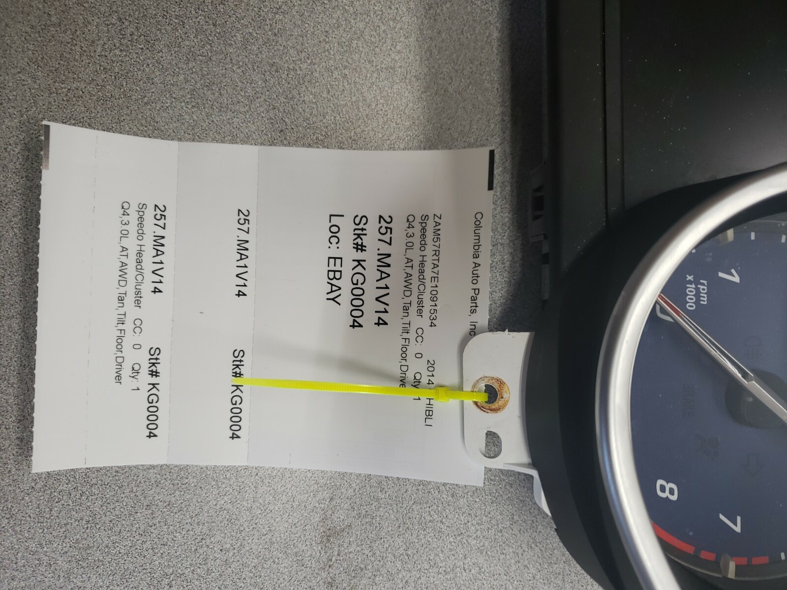 2014 Maserati Ghibli speedometer cluster 