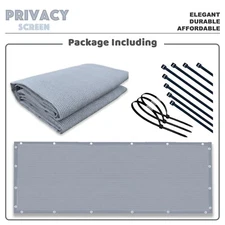 3 FT Tall Outdoor Privacy Screen Patio Fence Balcony Railing Pergola Pool Grey