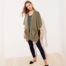 NWT ANN TAYLOR Loft modern PONCHO CARDIGAN SWEATER XS/S