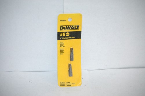 DeWALT DW2006 #6 Slotted 1" Insert Bit Tips - 第 1/1 張圖片