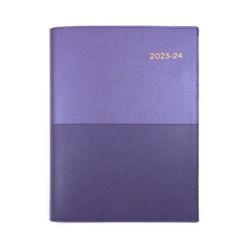2023 2024 Collins Vanessa Financial Year Diary A4 1 Day To A Page DTP FY Purple