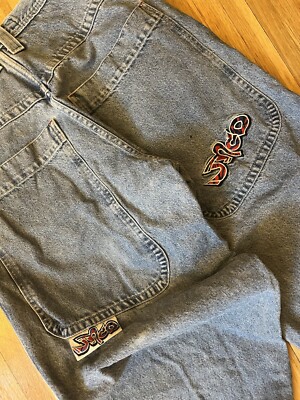 Vintage 90s Y2K JNCO Jeans Wide Leg Baggy Skate Size 34/32