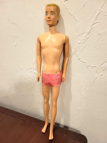 1960 Vintage Ken Barbie Doll w/ Blonde Hair Straight Leg California