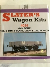 Slaters 4029 4mm Scale M.R.8 Ton 3 Plank Drop Side Wagon Plastic Kit 00 GaugeT48