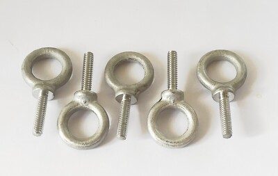 (5) McMASTER-CARR 1/4-20 X 1'' Long Lifting Eyebolt W/ Shoulder 304 Stainless USA