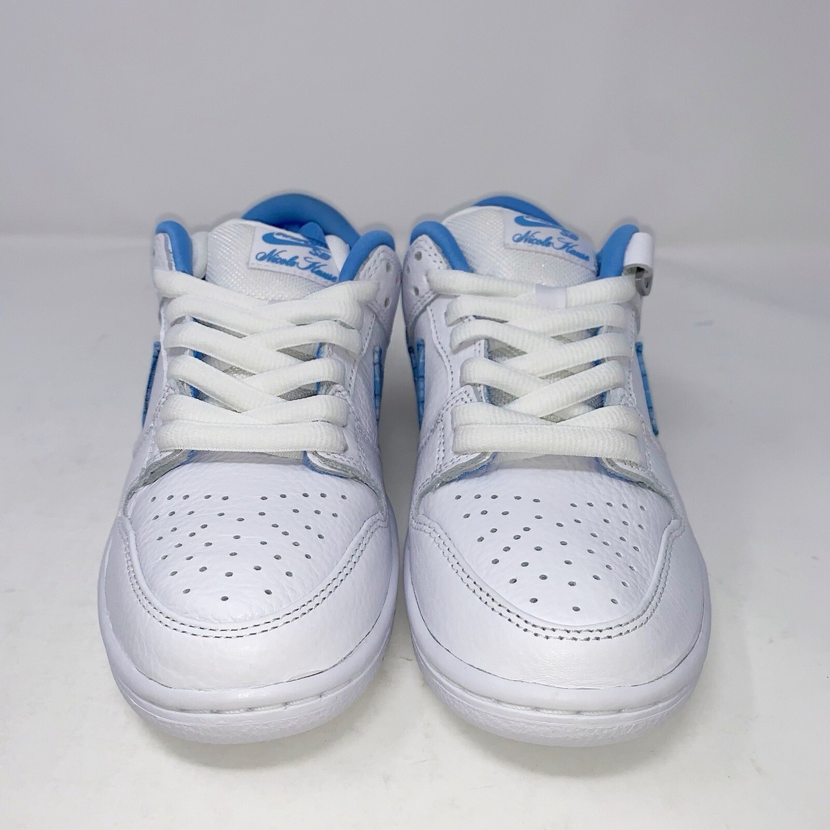 Nike SB Dunk Low x Nicole Hause White Sneakers, Size 4.5 / 6W