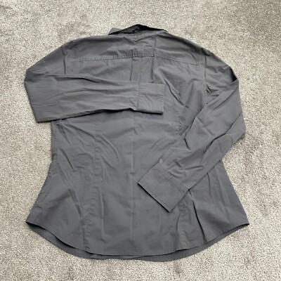dark grey dress shirt slim fit Vitarelli 4 Way Stretch Design Dress