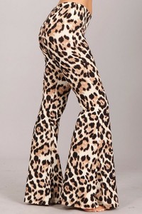 leopard print bell bottoms