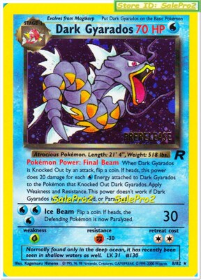 DARK GYARADOS pokemon TEAM ROCKET 70 HP RARE HOLO POWER
